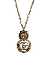 LION HEAD DOUBLE G NECKLACE
