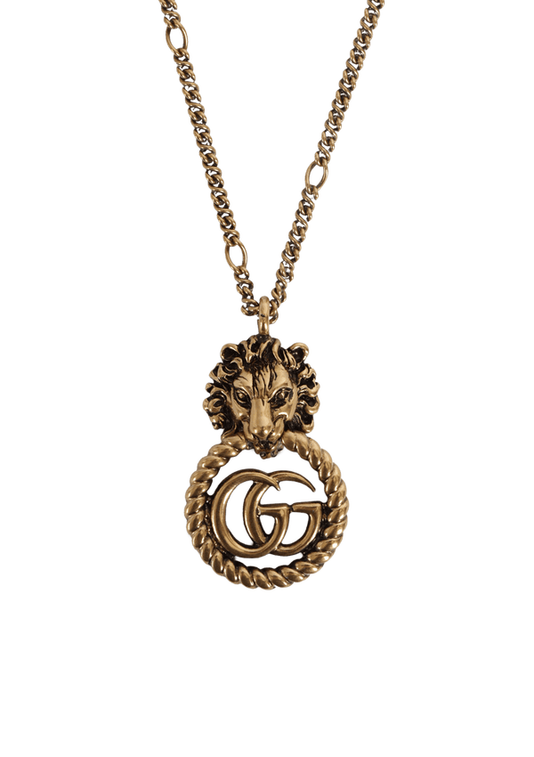 LION HEAD DOUBLE G NECKLACE