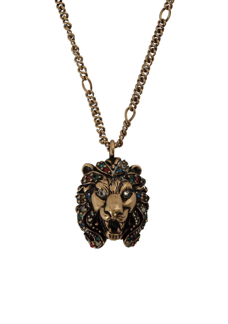 LION HEAD PENDANT NECKLACE