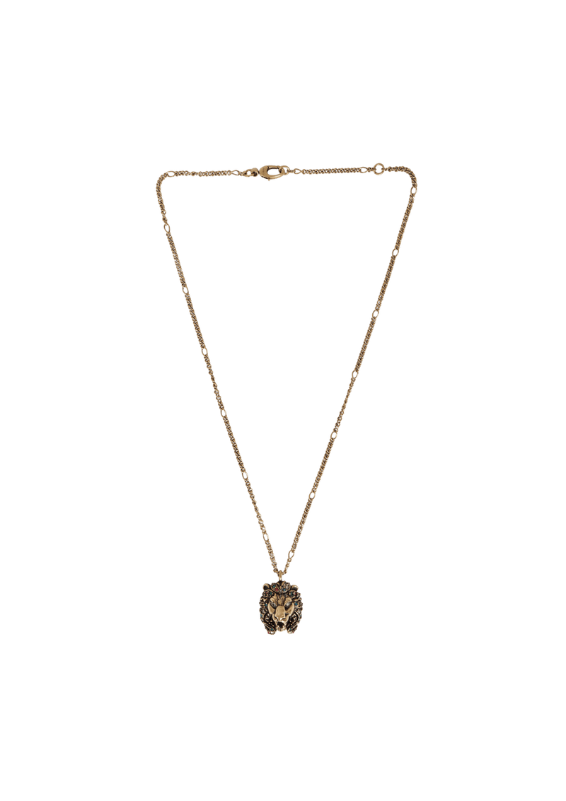 LION HEAD PENDANT NECKLACE