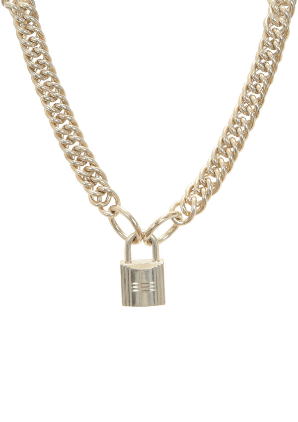 LOCKE & CURB LINK CHAIN NECKLACE