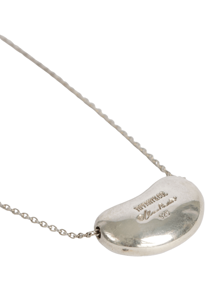 COLAR TIFFANY CO ELSA PERETTI BEAN PENDANT PRATA ORIGINAL Gringa