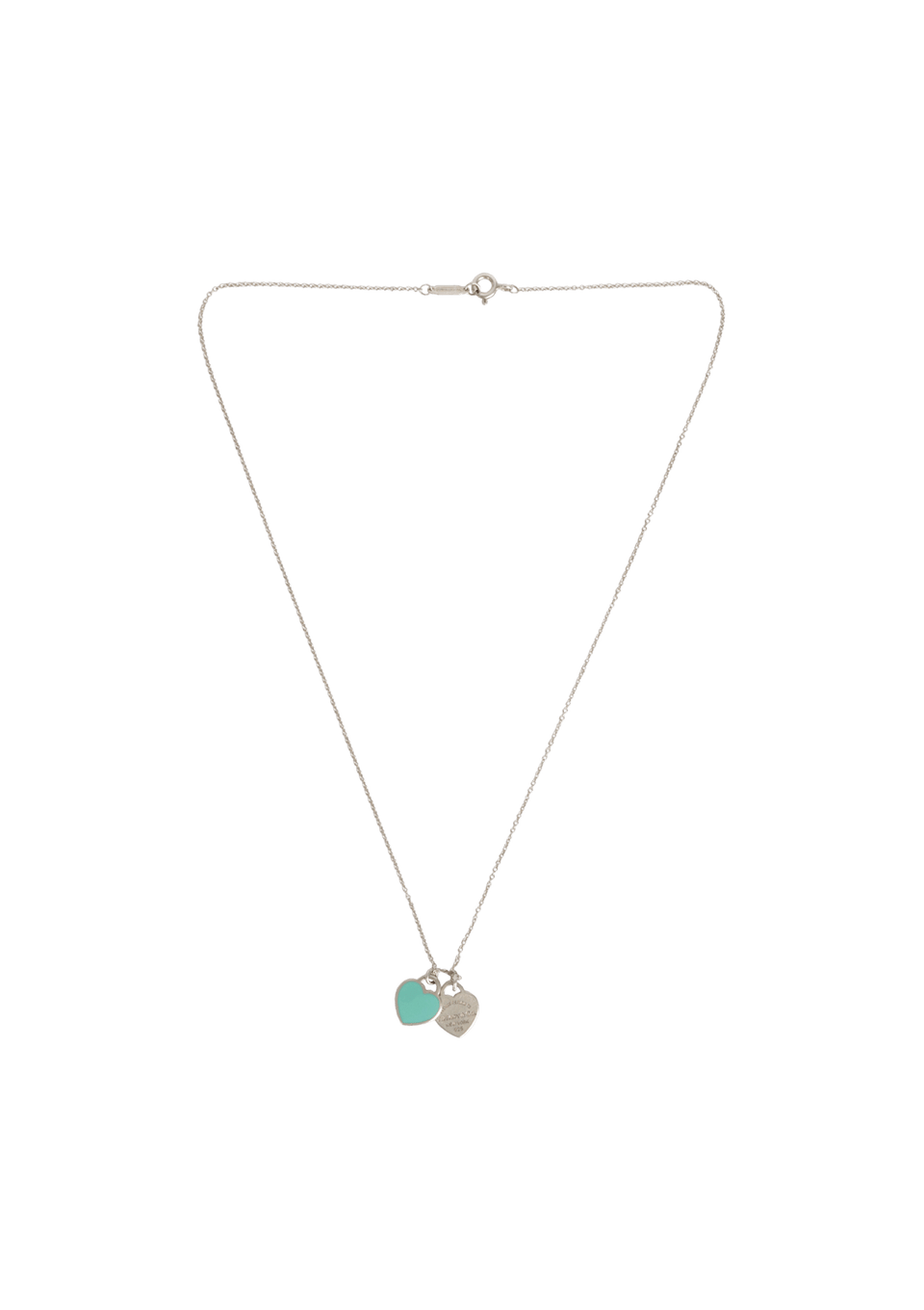 "RETURN TO TIFFANY" DOUBLE HEART TAG NECKLACE
