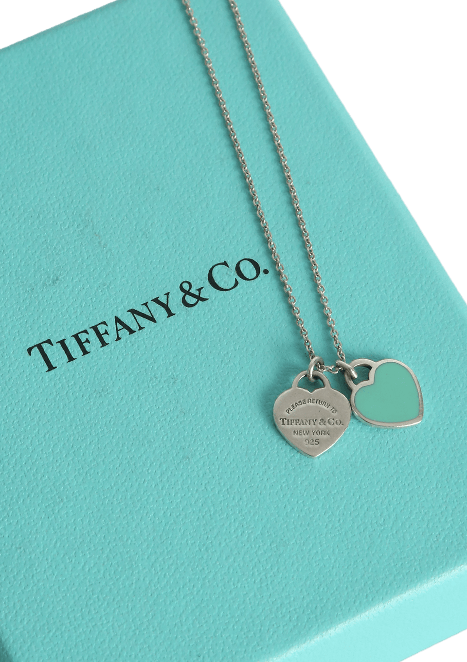 "RETURN TO TIFFANY" DOUBLE HEART TAG NECKLACE