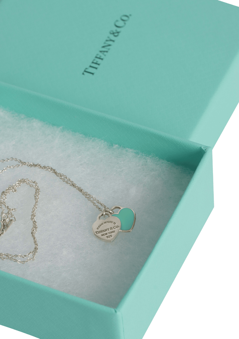 "RETURN TO TIFFANY" DOUBLE HEART TAG NECKLACE