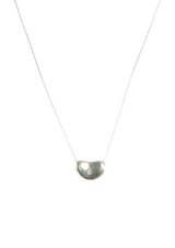 SILVER BEAN NECKLACE