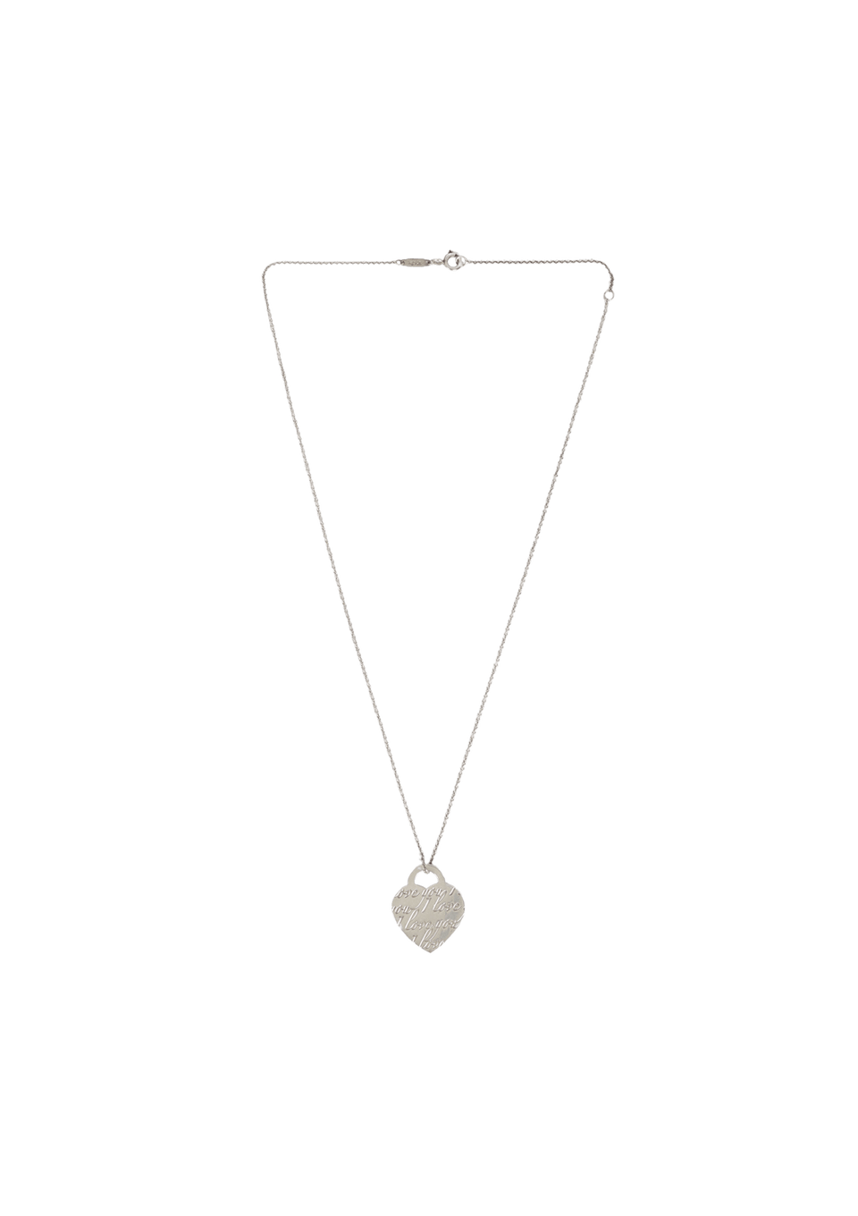 NOTES “I LOVE YOU” HEART TAG NECKLACE