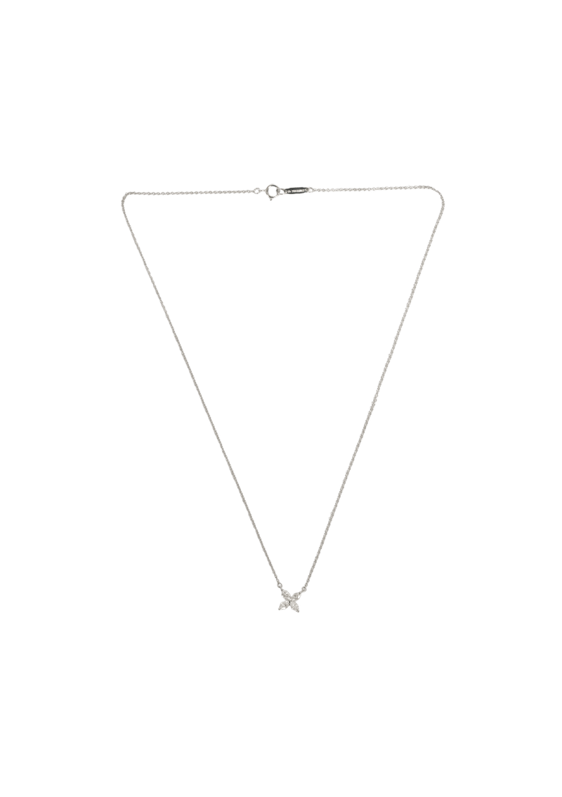 PLATINUM DIAMOND VICTORIA FLOWER NECKLACE