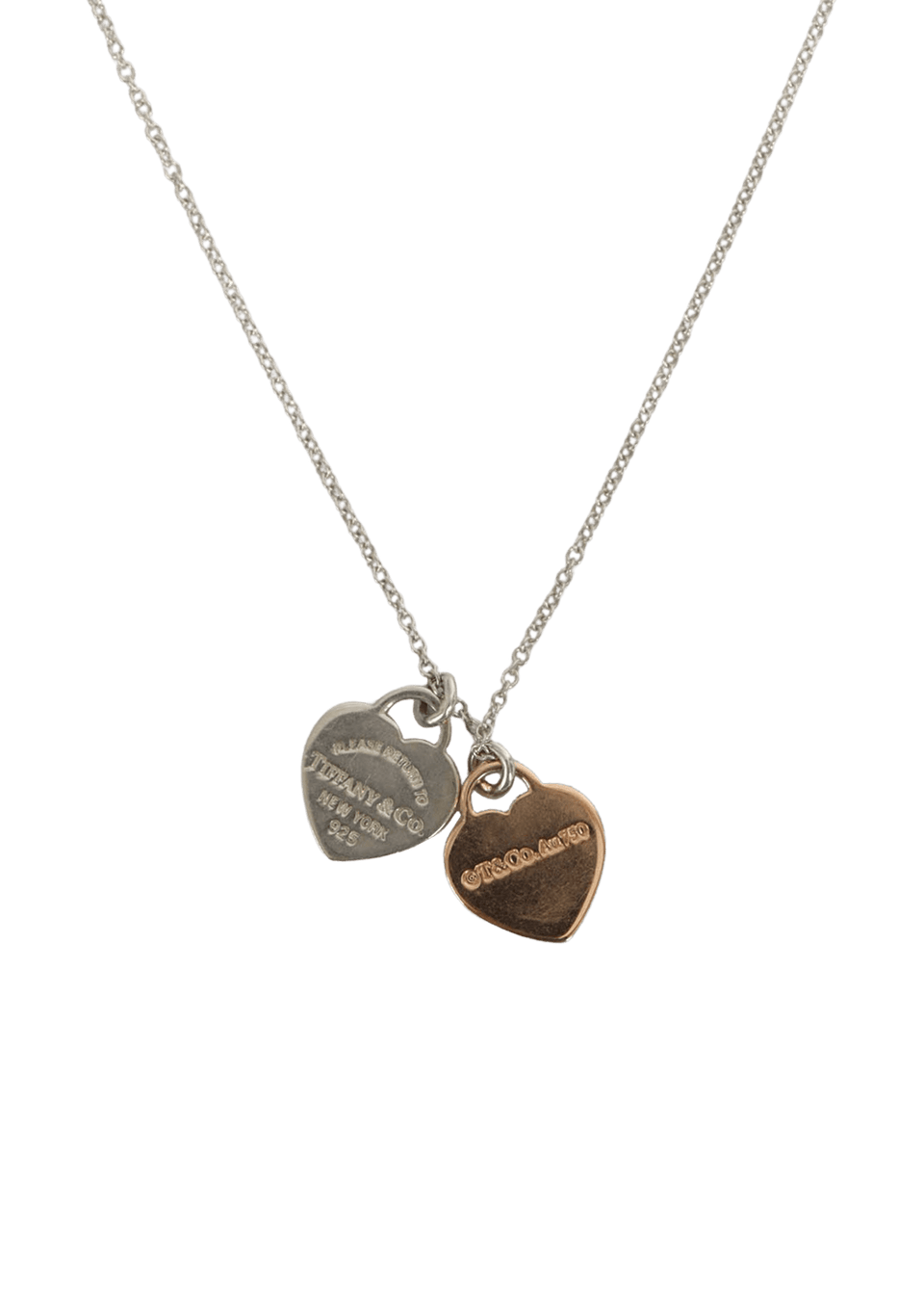 ''RETURN TO TIFFANY'' DOUBLE HEART 18K NECKLACE