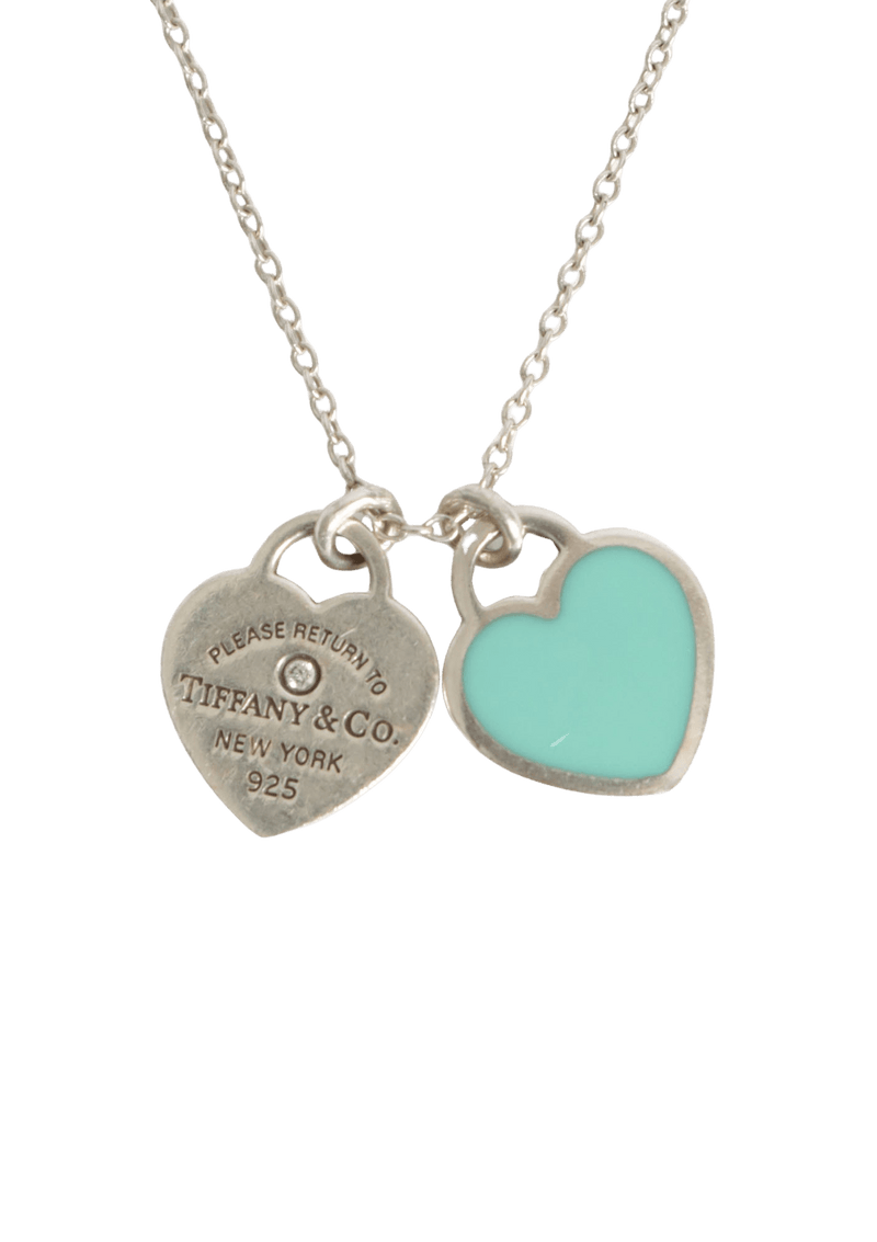 ''RETURN TO TIFFANY'' DOUBLE HEART NECKLACE 0,01 CT