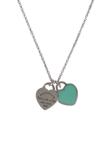 ''RETURN TO TIFFANY'' MINI DOUBLE HEART NECKLACE