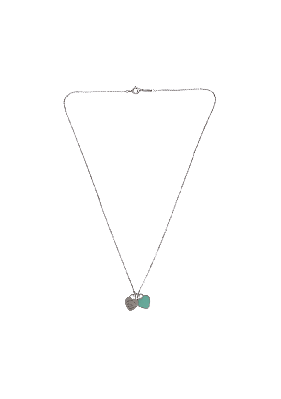 ''RETURN TO TIFFANY'' MINI DOUBLE HEART NECKLACE