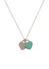 ''RETURN TO TIFFANY'' DOUBLE HEART TAG NECKLACE