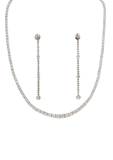 RIVIERA DIAMONDS NECKLACE & EARRING 18K SET