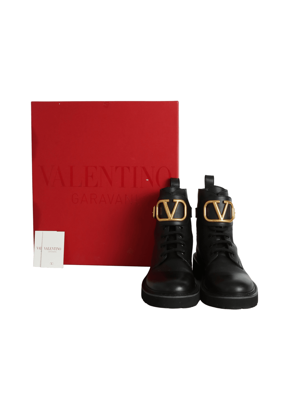 VALENTINO ブーツ　35 COTURNO VALENTINO VLOGO BOOTS PRETO 35 ORIGINAL – Gringa