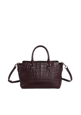 CROCODILE EMBOSSED BLAKE CARRYALL SATCHEL