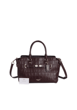 CROCODILE EMBOSSED BLAKE CARRYALL SATCHEL