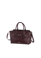 CROCODILE EMBOSSED BLAKE CARRYALL SATCHEL