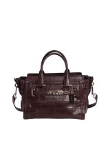 CROCODILE EMBOSSED SWAGGER BAG