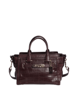 CROCODILE EMBOSSED SWAGGER BAG