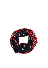 LEOPARD SNOOD INFINITY SILK SCARF