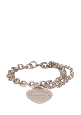 RETURN TO TIFFANY DOUBLE CHAIN HEART BRACELET