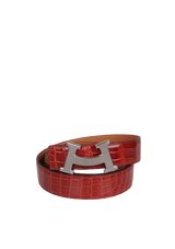 CROCODILE REVERSIBLE H BUCKLE BELT 90