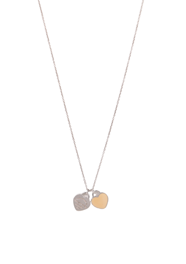 "RETURN TO TIFFANY" MINI DOUBLE HEART NECKLACE