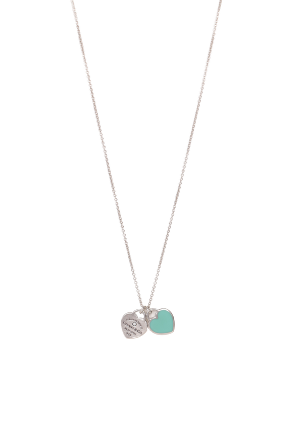 “RETURN TO TIFFANY” DIAMOND DOUBLE HEART NECKLACE