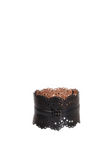 PERFORATED LEATHER BUSTIER BELT