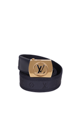 MONOGRAM CANVAS SLIDE BUCKLE BELT