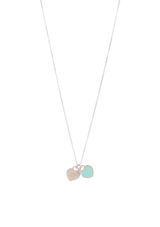 ''RETURN TO TIFFANY'' MINI DOUBLE HEART NECKLACE