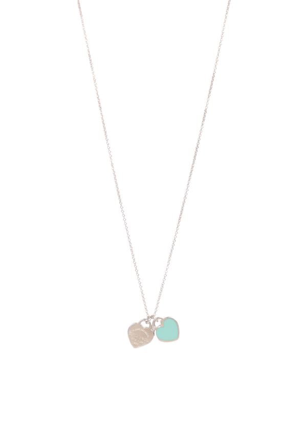 ''RETURN TO TIFFANY'' MINI DOUBLE HEART NECKLACE