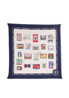 TRAVEL STAMP SILK SCARF
