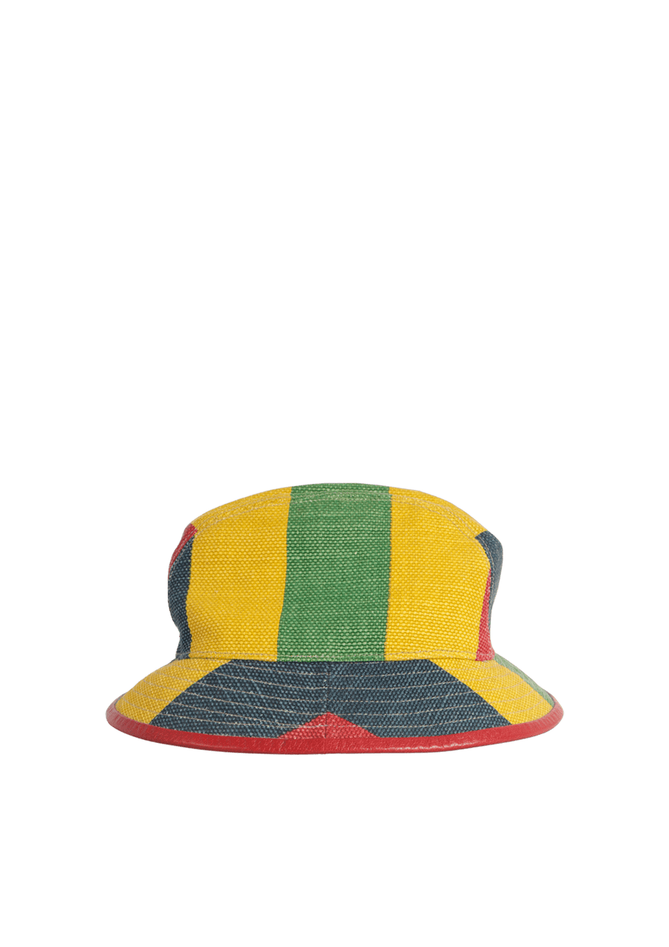 BUCKET GUCCI BAIADERA STRIPED CANVAS BUCKET HAT COLORIDO ORIGINAL