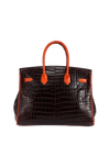BICOLOR SHINY POROSUS CROCODILE BIRKIN 35
