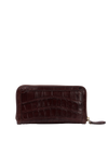 CROCODILE EMBOSSED ZIP WALLET