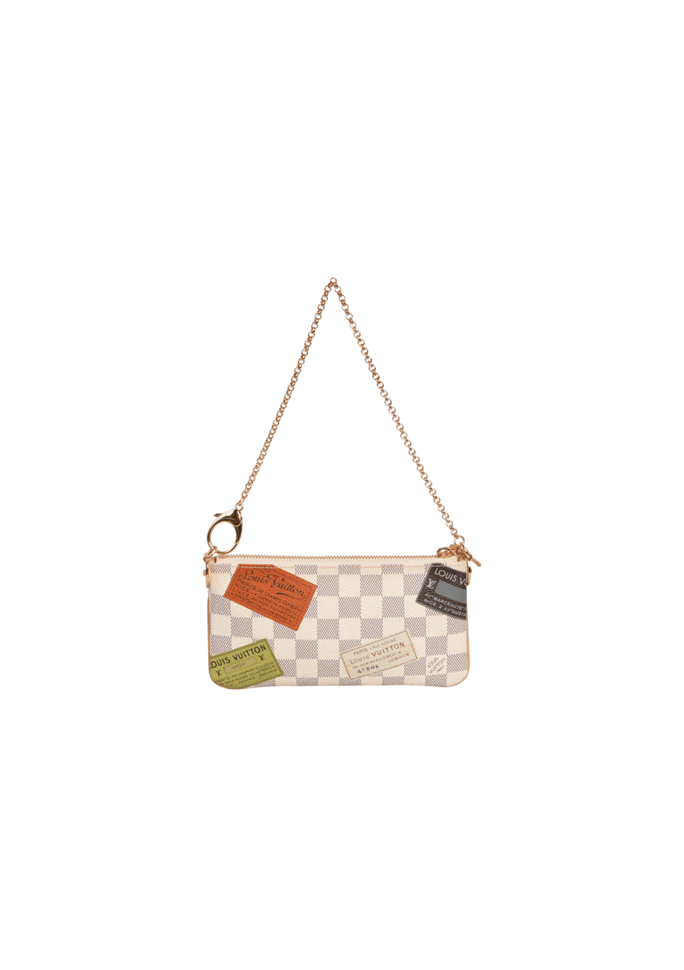 DAMIER AZUR TRUNKS LABELS POCHETTE MILLA MM