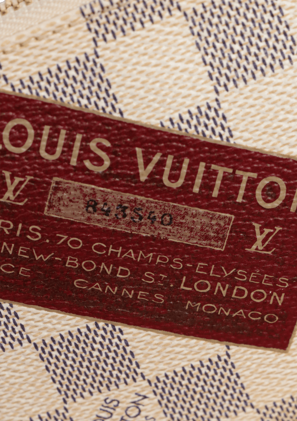 DAMIER AZUR TRUNKS LABELS POCHETTE MILLA MM