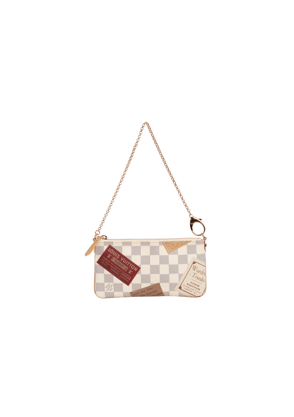 DAMIER AZUR TRUNKS LABELS POCHETTE MILLA MM