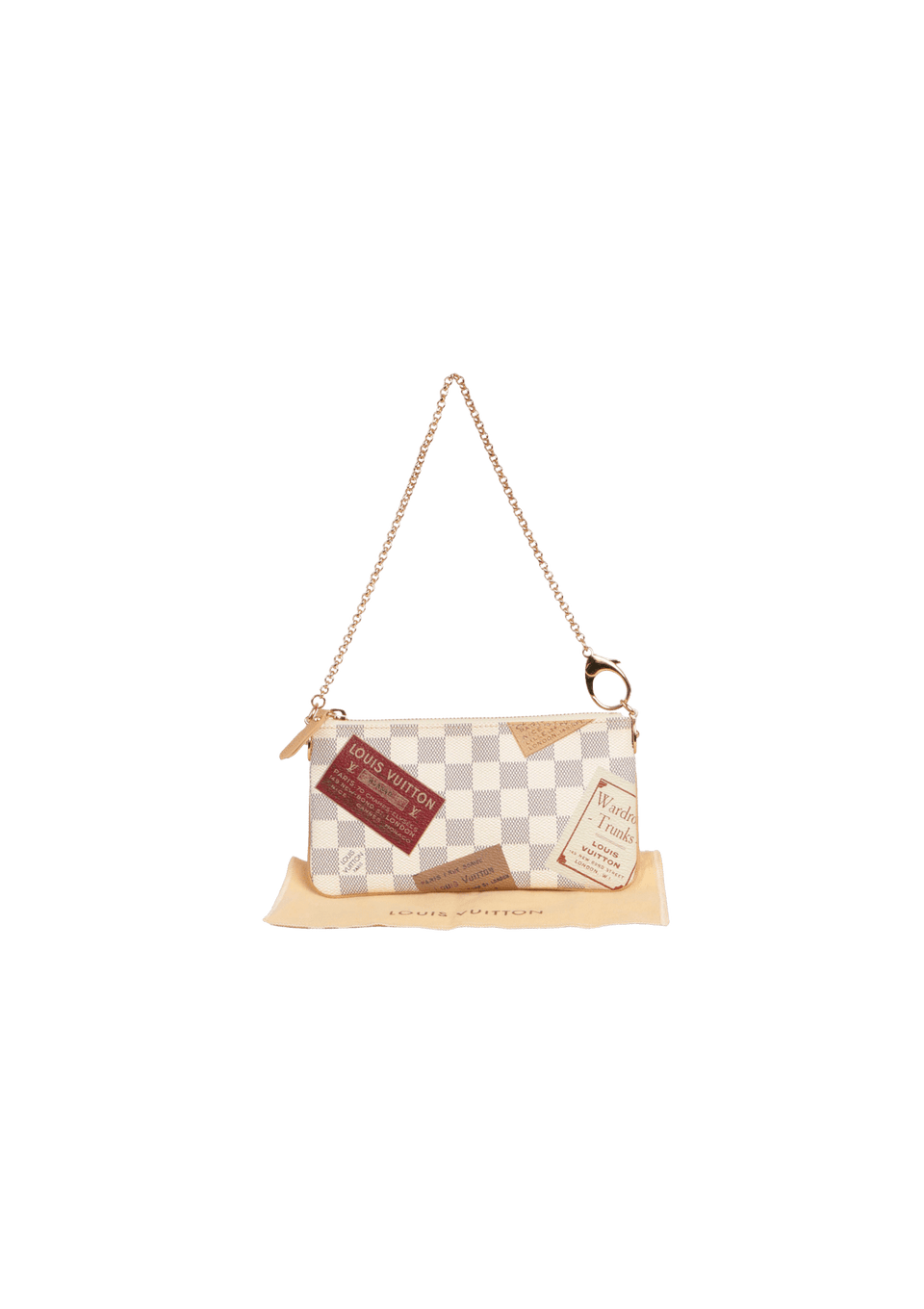 DAMIER AZUR TRUNKS LABELS POCHETTE MILLA MM