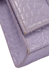 HOURGLASS WALLET ON CHAIN CROCODILE EMBOSSED