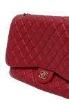 XXL TRAVEL CLASSIC SINGLE FLAP LAMBSKIN BAG