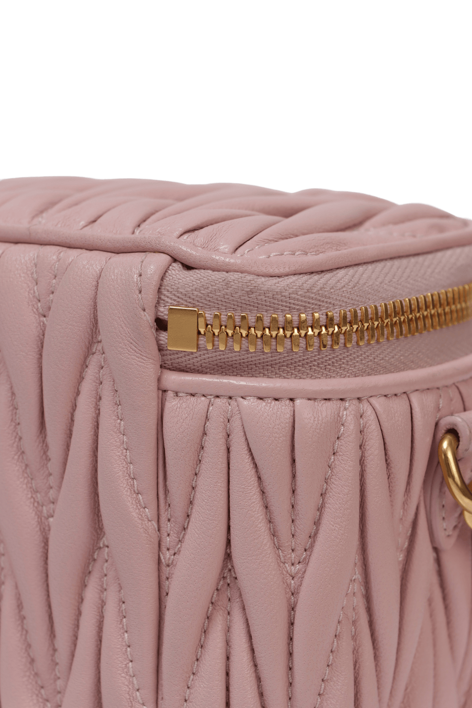 BOLSA MIU MIU MATELASSÉ VANITY CASE ROSA ORIGINAL – Gringa