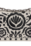 EMBROIDERED FLORAL J'ADIOR CHAIN FLAP BAG MINI