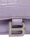 HOURGLASS WALLET ON CHAIN CROCODILE EMBOSSED