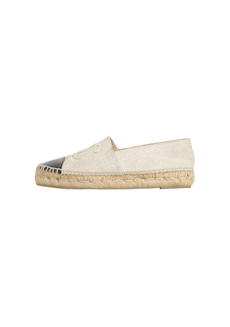 ESPADRILLE CHANEL CC CAP TOE 33 OFF WHITE ORIGINAL Gringa