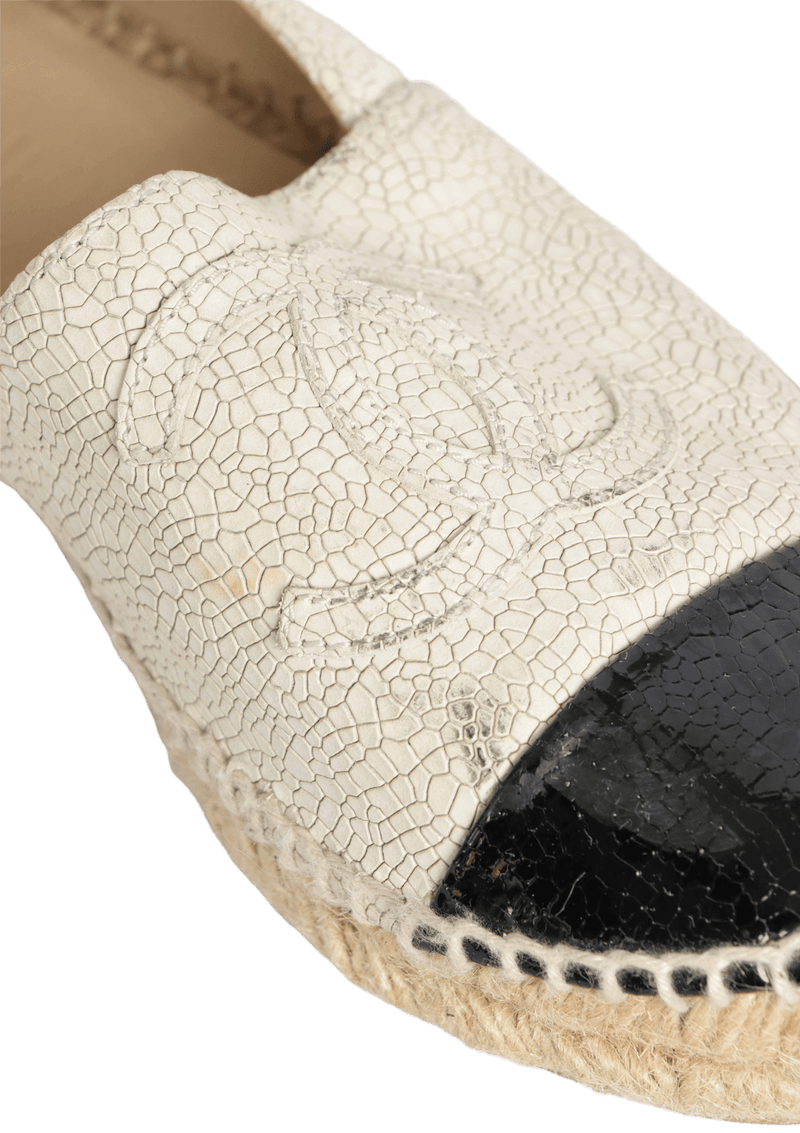 ESPADRILLE CHANEL CC CAP TOE 33 OFF WHITE ORIGINAL Gringa