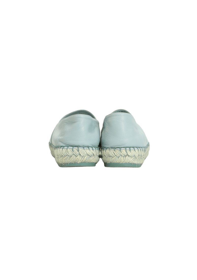 INTERLOCKING CC LOGO LEATHER ESPADRILLES 39