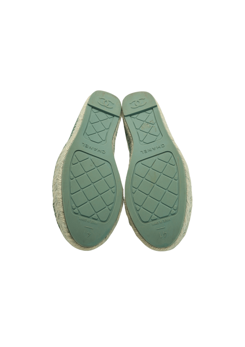 INTERLOCKING CC LOGO LEATHER ESPADRILLES 39